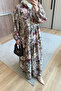 Floral Patterned Linen Dress - Summer Loose-Fit Maxi Dress - 7