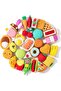 30PCS 3D Food Erasers Dessert Pencil Erasers Bulk Puzzle Eraser Gifts for Classroom Prizes,Game ...