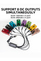 black Guitar Pedal Power Supply Portable Pedal Power Supply with 8 Isolated DC Outputs for 9V Effec - 8