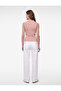 Half Buttoned Knitwear Polo Neck Sleeveless Blouse - 3
