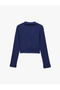 Drawstring Zippered Cotton Long Sleeve Polo Collar T-Shirt - 5