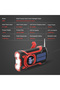 Red Emergency Radio Hand Crank Solar 5000mAh, IP65 Waterproof Dustproof Bluetooth 5.3 Portable AM/FM - 6