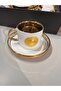 Set of 6 Coffee Cups with Gold Details - 8
