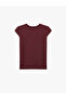 Cotton Regular Fit Cap Sleeve Crew Neck Basic T-Shirt - 7