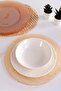 Elisya Glass Supla 2-Pack -Amber | |   Glass Serving Plate Set of 2 Amber Patterned Round Presentation Plate Food Cake Breakfast Dessert Serving Tableware Decorative Plate Set Supla Plate - 6