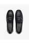 Women's Black Genuine Leather Loafer Shoes 5Y2UA59220 - 5