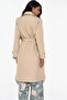 Women's Double Breasted Collar Trench Coat K. Beige 1198 - 4