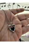 Heart Cut Black Stone Unisex Necklace – Symbol of Elegance and Mystery - 2