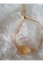 Gold Mother of Pearl Adjustable Women's Gold Elevator Z Letter Bracelet - 3