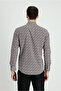 Long Sleeve Slim Fit Slim Fit Printed Cotton Shirt - 2
