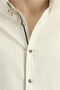 Long Sleeve Regular Fit Button Collar Linen Look Sports Cotton Shirt - 7