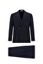 7 Drop Super Slim Fit Extra Slim Fit Striped Double Breasted Suit