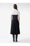 Slim Fit Short Sleeve Shirt with Corset Detail and Two Different Fabric Types - 3