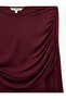 Long Sleeve Slim Fit T-Shirt with Draped Detail - 7
