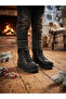 Genuine Leather Black Orthopedic Zippered Boys' Boots - 4
