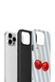 iPhone 13 Pro Vorian Double Layer Case Cherry Blue Stripe - 3