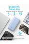 20.000 mAh Powerbank, Taşınabilir Şarj Cihazı, 87W, Dahili USB-C Kablosu, Siyah - A1383 - 7
