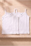 2-Pack Basic Rib Knit Pack White Girls' Undershirts