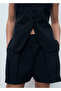 Pleated Fabric Shorts - 8
