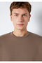 Crew Neck Brown Basic Sweatshirt 0S10276-87875 - 7