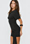 Off-Shoulder Draped Belted Mini Dress - 3