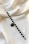 Natural Stone Bead Design Large Stone Bracelet Vintage Amethyst Aventurine Opalite Black Onyx - 2