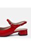 Large Size Women's Shoes with Open Back 4cm 41-42-43-44-Red Patent Leather - 5