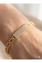 Luxe Gold Collection Premium Steel Bracelet Women's Gold Color Full Stone Plate Model Luxury Design Does Not Tarnish Water Resistant