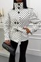 New Season Women's Polka Dot Stand Collar Short Belted Trench Coat - 7
