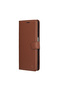 Case for Honor X5c Plus, Leather Folio, shockproof, brown - 4