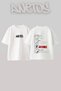 Eat Sleep Design Back Printed Cotton White Oversize T-Shirt