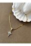Stella Star Sparkle Necklace – Steel Star Necklace with Zircon Stones - 4