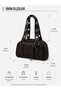 Women's Bitter Brown Baguette Bag with Zipper Ring Detail, Daily Stylish Shoulder and Hand Bag - 3