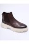 Italian Style Internal and External Natural Leather Men's Shoes Brown T12966 - 6