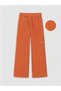Lcw Kidsorange Wide Leg Girls' Textured Trousers - 2