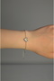 Steel Bracelet with Silver Heart Figure