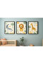 Laminated Framed Pvc Protected Uv Printed Animals Wall Art - Modern & Stylish Baby Kids Room Wall Decor