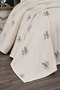 Valencia Modern Chenille Jacquard Dowry Double King Size Pique Cover Set / Bedspread Set 3 Pieces - 3