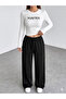 3-Piece Women's Wide-Leg Sweatpants 3-Pack - Black Gray Navy Blue - Comfortable Cut High-Waisted Sweatpants - 2