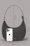 Aura Gray - Anthracite Tone Half Moon Shoulder Bag 242 - 4
