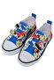 Unisex kids vegan velcro white sneakers - just go somewhere design