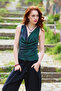 Bohemian Blouse with Crossed Neckline and Open Back - 6