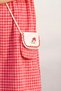 Girl's Summer Dress with Bag and Collar Detail in Red - 4