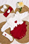 Heart Detailed Romper & Bandana Set - 2