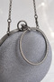 Smoked Women's Round Shaped Stone Detailed Chain Strap Evening Dress Handbag Stylish Evening Event Bag - 8