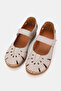 Women's Mink Genuine Leather 35-41-42 Size Strappy Flat Wedge Heel Side Open Sandals - 2