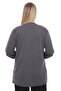 Women's Buttoned Pocketed V-Neck Casual Summer Combed Cotton Mother's Jacket Cardigan - 4