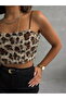 L.Paillette Leopard Patterned Bustier |   F1777 - 2