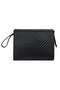 Black Knitted Pattern Women's Portfolio Bag – Stylish Design, Daily & Evening Use Clutch - 2
