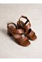 Ti̇varo Tan Heeled Women's Sandals - 3
